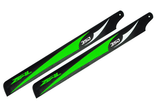 Carbon Fiber Zeal blades 350mm (Green)