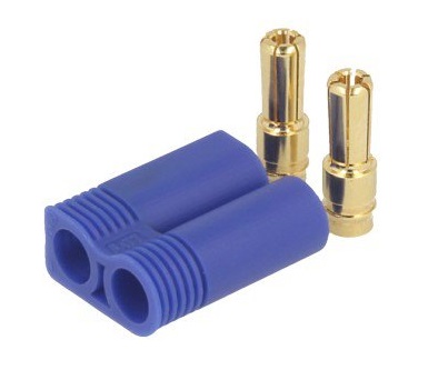 EC5 connector male - slit version - blue