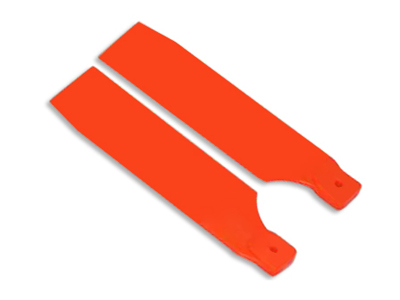 FUSUNO 72mm Extreme Stiff XS Engineering Plastic Neon Tail Blade 72 mm Orange - 500 size helis