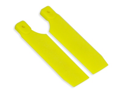 FUSUNO 72mm Extreme Stiff XS Engineering Plastic Neon Tail Blade 72 mm Yellow - 500 size helis