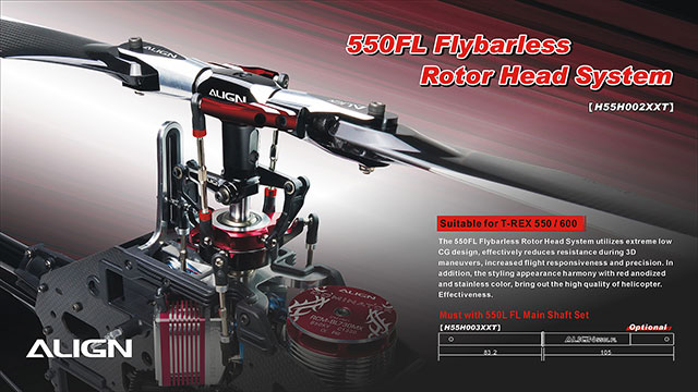 550FL Flybarless Rotor Head System