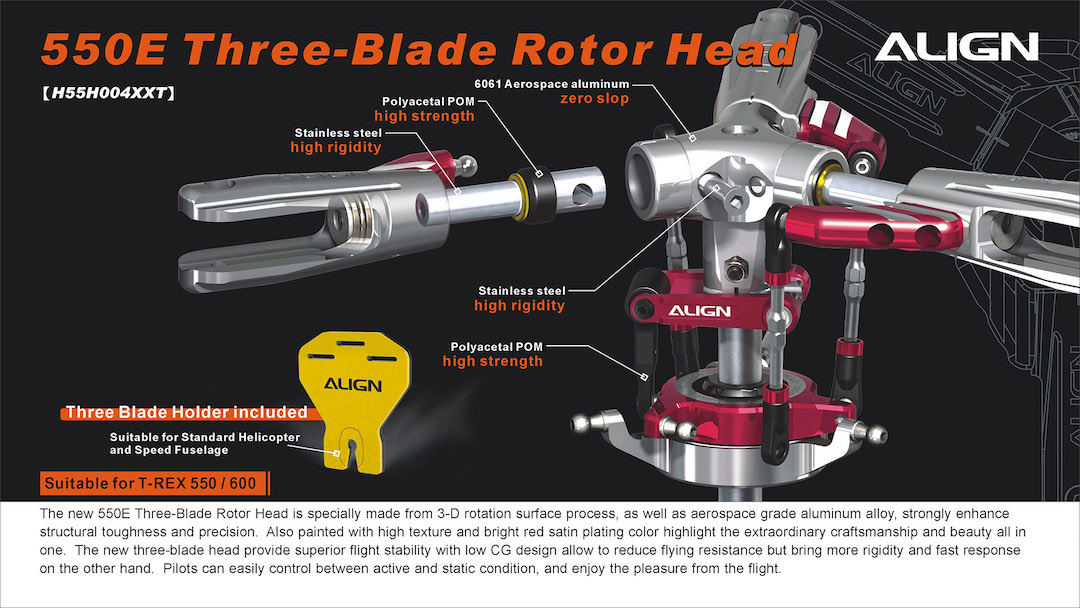 550E Three-Blade Rotor Head