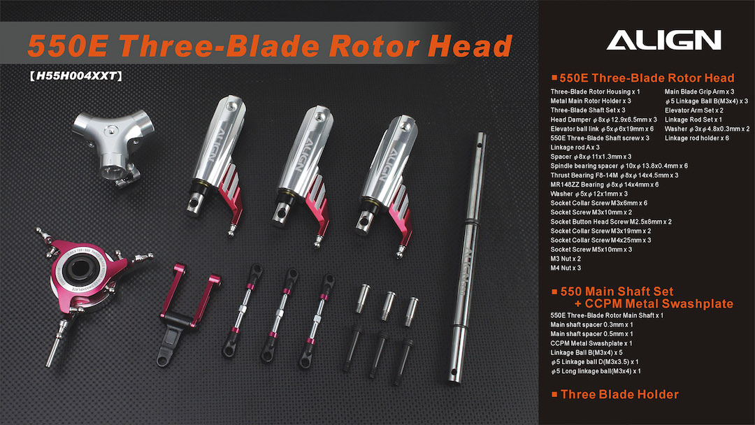 550E Three-Blade Rotor Head