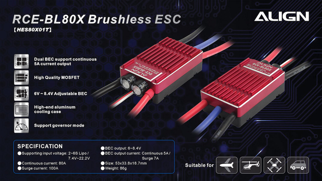 RCE-BL80X Brushless ESC