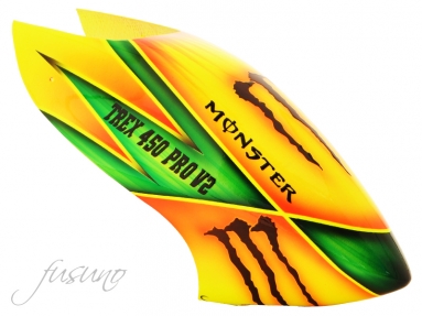 FUSUNO MONSTER Airbrush Fiberglass Canopy Trex 450 Pro V2