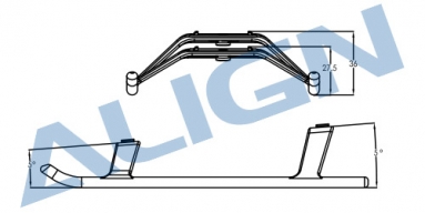 470L Landing Skid - Black