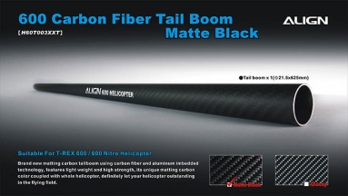 600 Carbon Fiber Tail Boom-Matte Black