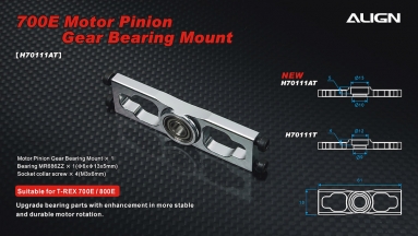 700E V2 Motor Pinion Gear Bearing Mount