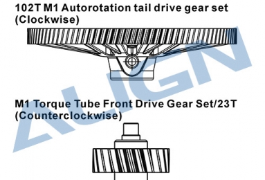 M1 Torque Tube Front Drive Gear Set/23T