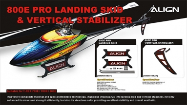 800E PRO Vertical Stabilizer-Black