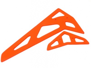 FUSUNO 500 XL New Painted Neon Orange Fiberglass Horizontal/Vertical Fins XL 1.5mm