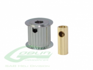 ALUMINUM MOTOR PULLEY 21T (FOR 6/8MM MOTOR SHAFT) - GOBLIN 770/GOBLIN 700 COMPETITION