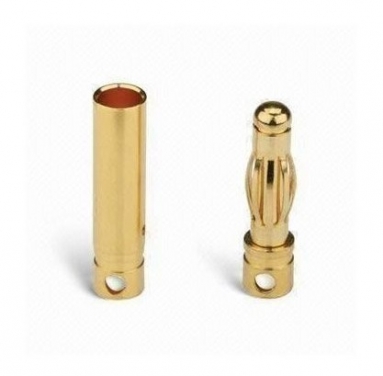 4 mm Gold Connectors, 1 paar