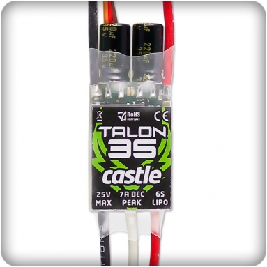 Castle Talon 35, 25V 35 AMP ESC with Heavy Duty BEC